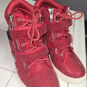 Inc Red High-Top Sneakers